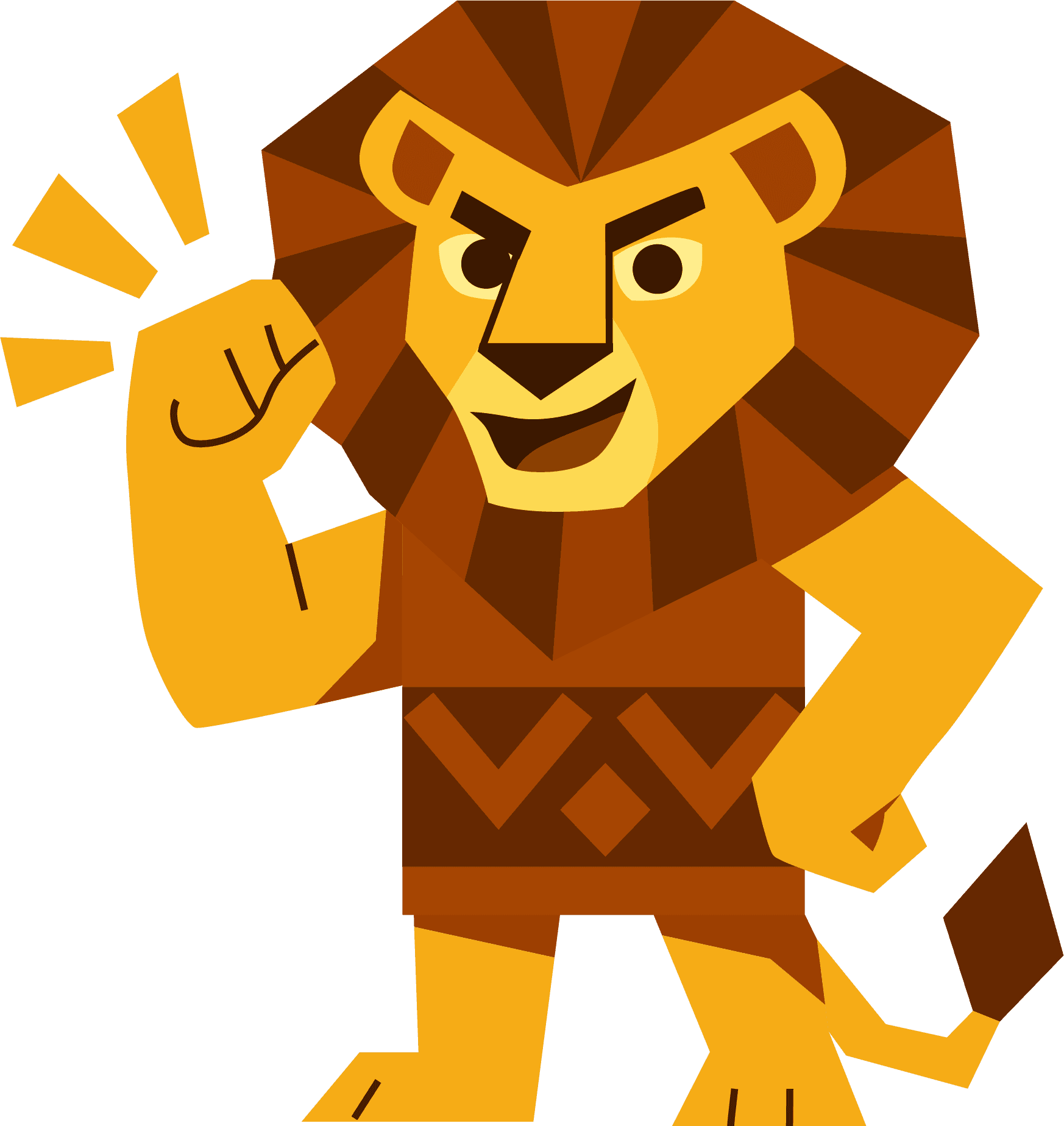 Cheering lion